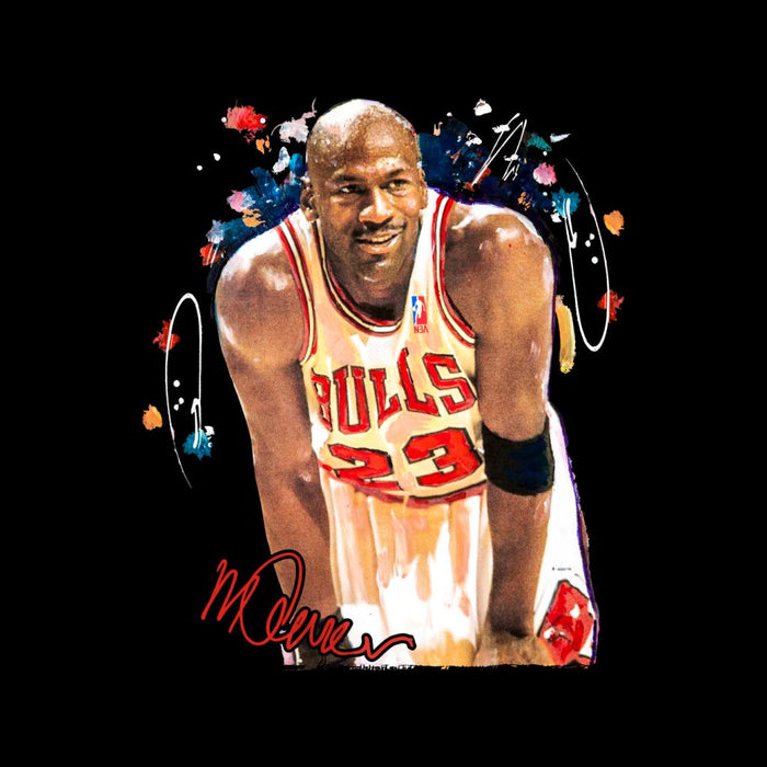 Sidney Maurer Original Portrait Of Michael Jordan Chicago Bulls Arm Band Men's Hooded Sweatshirt
