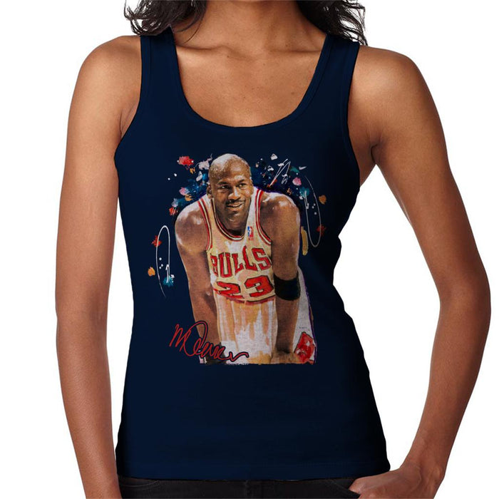 Sidney Maurer Original Portrait Of Michael Jordan Chicago Bulls Arm Band Women's Vest