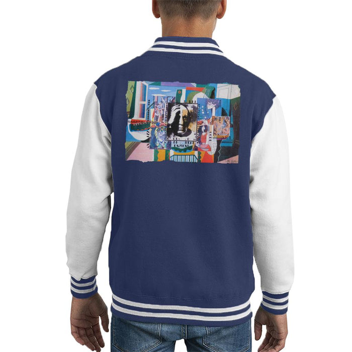 Sidney Maurer Original Portrait Of Pablo Picasso With Artwork Kid's Varsity Jacket