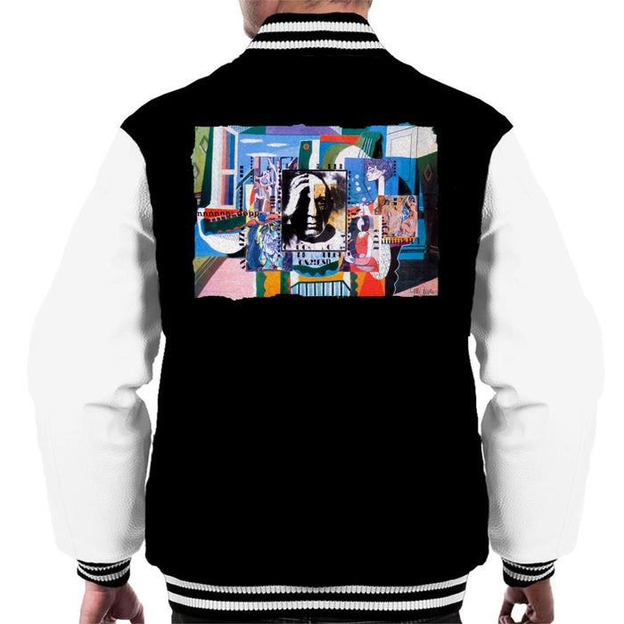 Sidney Maurer Original Portrait Of Pablo Picasso With Artwork Men's Varsity Jacket