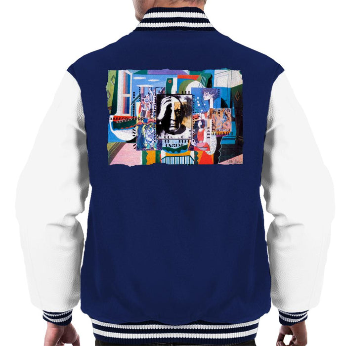 Sidney Maurer Original Portrait Of Pablo Picasso With Artwork Men's Varsity Jacket