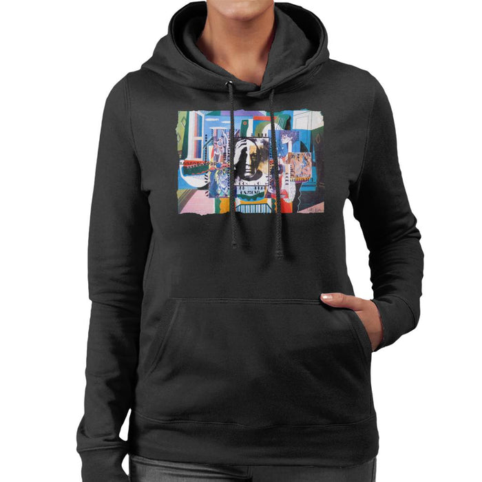 Sidney Maurer Original Portrait Of Pablo Picasso With Artwork Women's Hooded Sweatshirt