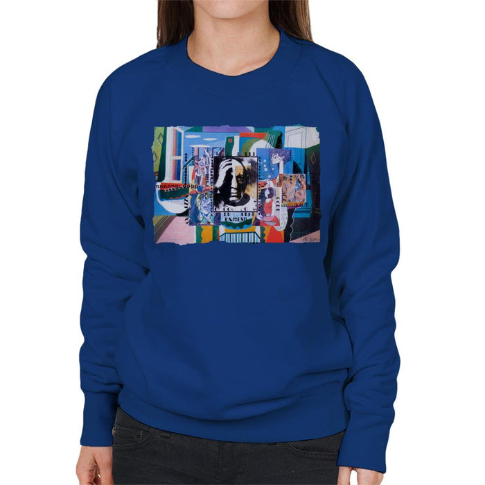 Sidney Maurer Original Portrait Of Pablo Picasso With Artwork Women's Sweatshirt