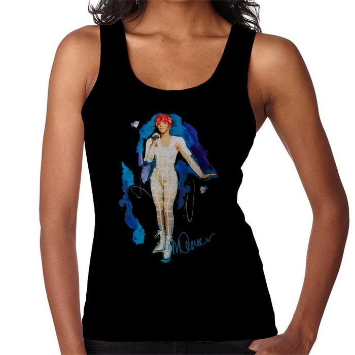 Sidney Maurer Original Portrait Of Rihanna Cut Out Outfit Women's Vest
