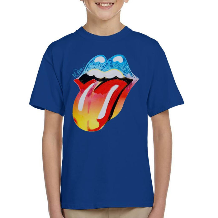 Sidney Maurer Original Portrait Of Rolling Stones Forty Licks Art Kid's T-Shirt