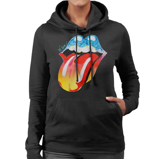 Sidney Maurer Original Portrait Of Rolling Stones Forty Licks Art Women's Hooded Sweatshirt