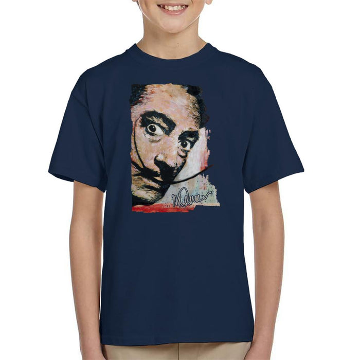 Sidney Maurer Original Portrait Of Salvador Dali Moustache Kid's T-Shirt
