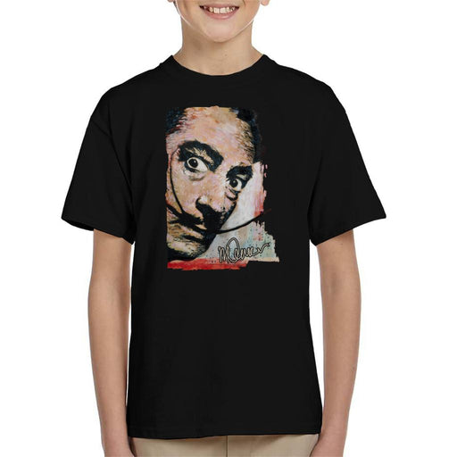 Sidney Maurer Original Portrait Of Salvador Dali Moustache Kid's T-Shirt