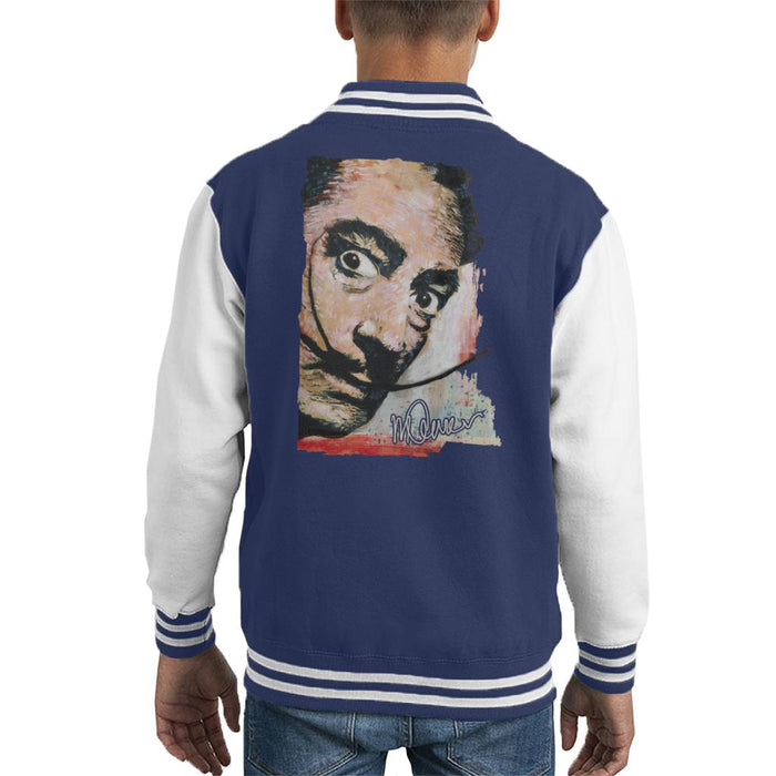 Sidney Maurer Original Portrait Of Salvador Dali Moustache Kid's Varsity Jacket