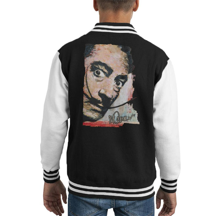 Sidney Maurer Original Portrait Of Salvador Dali Moustache Kid's Varsity Jacket