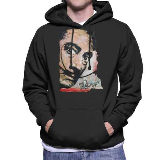 Sidney Maurer Original Portrait Of Salvador Dali Moustache Men's Hooded Sweatshirt