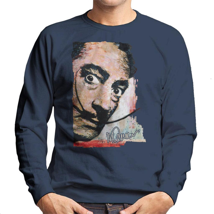 Sidney Maurer Original Portrait Of Salvador Dali Moustache Men's Sweatshirt