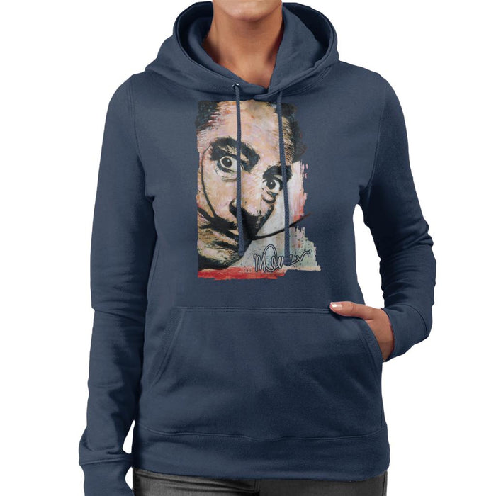 Sidney Maurer Original Portrait Of Salvador Dali Moustache Women's Hooded Sweatshirt