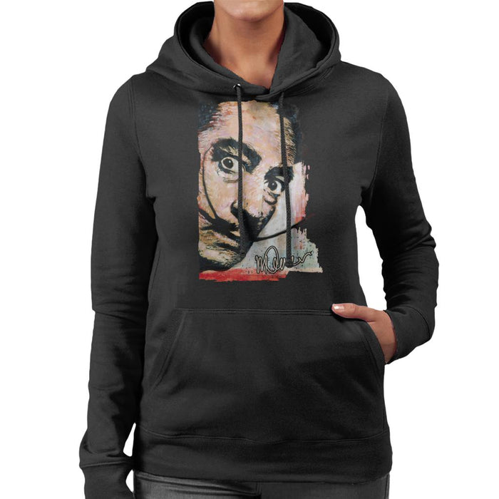 Sidney Maurer Original Portrait Of Salvador Dali Moustache Women's Hooded Sweatshirt