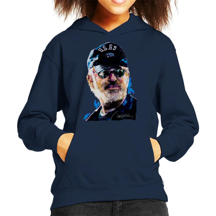Sidney Maurer Original Portrait Of Steven Spielberg Baseball Cap Glasses Kid's Hooded Sweatshirt