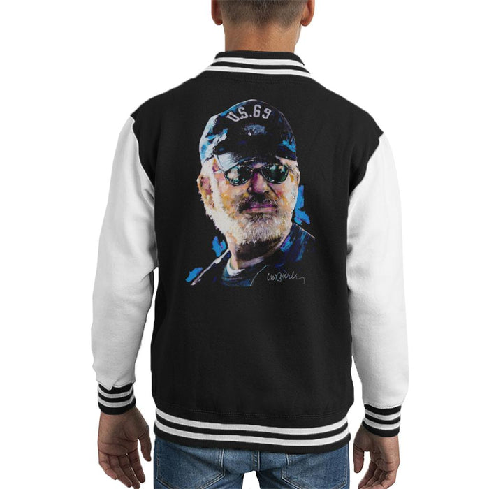 Sidney Maurer Original Portrait Of Steven Spielberg Baseball Cap Glasses Kid's Varsity Jacket