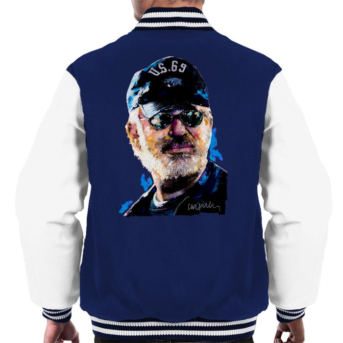 Sidney Maurer Original Portrait Of Steven Spielberg Baseball Cap Glasses Men's Varsity Jacket