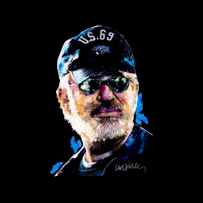 Sidney Maurer Original Portrait Of Steven Spielberg Baseball Cap Glasses Kid's Hooded Sweatshirt