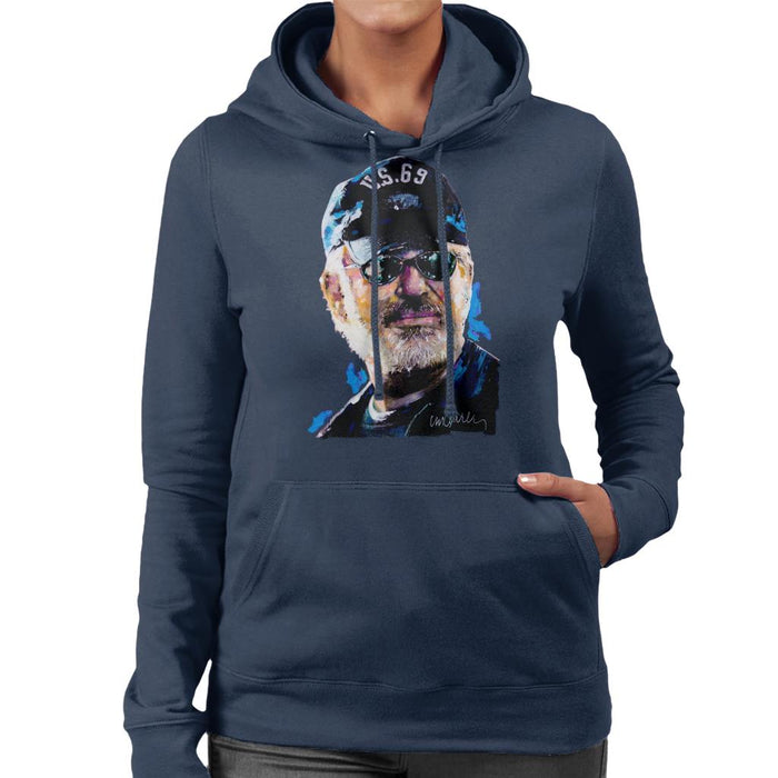 Sidney Maurer Original Portrait Of Steven Spielberg Baseball Cap Glasses Women's Hooded Sweatshirt