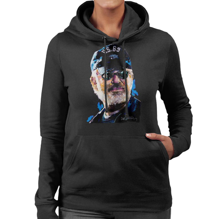 Sidney Maurer Original Portrait Of Steven Spielberg Baseball Cap Glasses Women's Hooded Sweatshirt