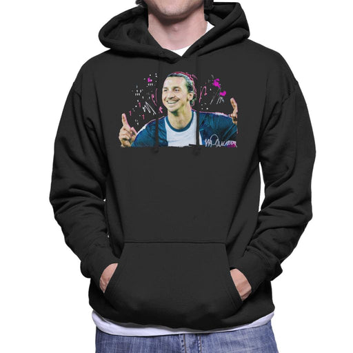 Sidney Maurer Original Portrait Of Zlatan Ibrahimovic Pointing Up Men's Hooded Sweatshirt