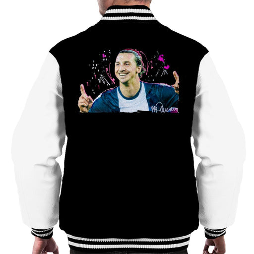 Sidney Maurer Original Portrait Of Zlatan Ibrahimovic Pointing Up Men's Varsity Jacket