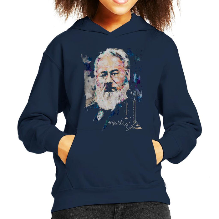 Sidney Maurer Original Portrait Of Alexander Graham Bell Kid's Hooded Sweatshirt