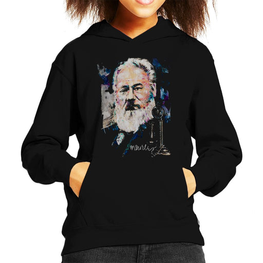 Sidney Maurer Original Portrait Of Alexander Graham Bell Kid's Hooded Sweatshirt