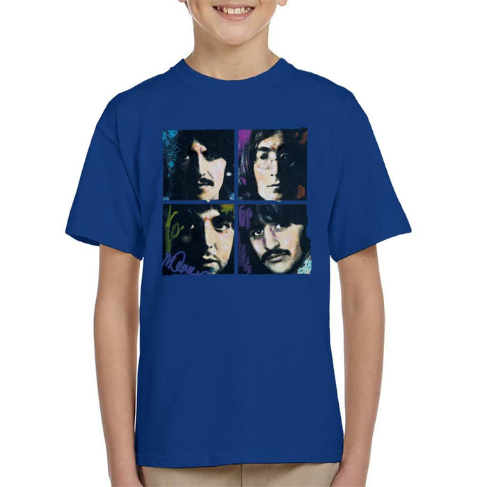 Sidney Maurer Original Portrait Of John Paul George Ringo Beatles Kid's T-Shirt