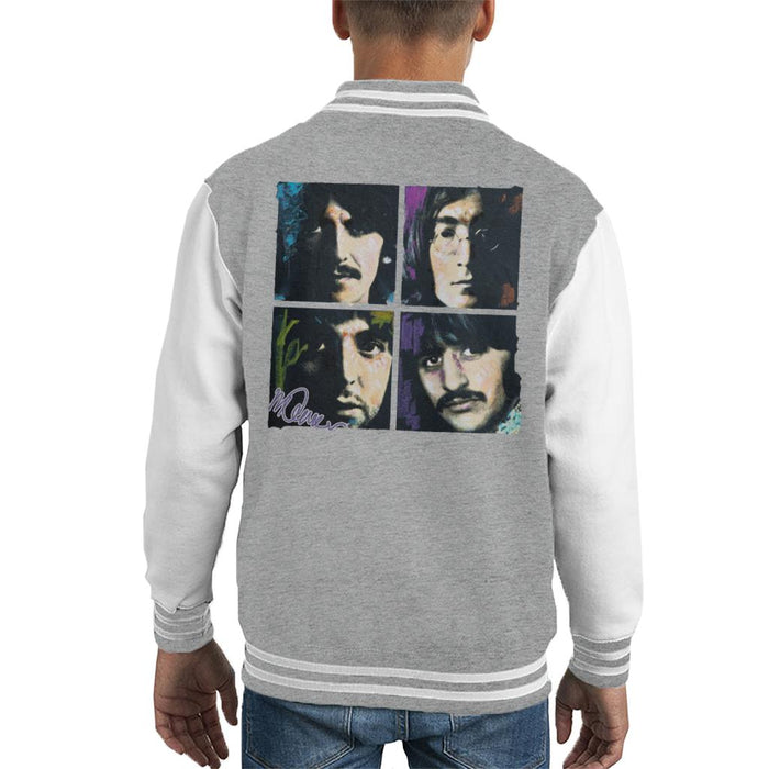 Sidney Maurer Original Portrait Of John Paul George Ringo Beatles Kid's Varsity Jacket