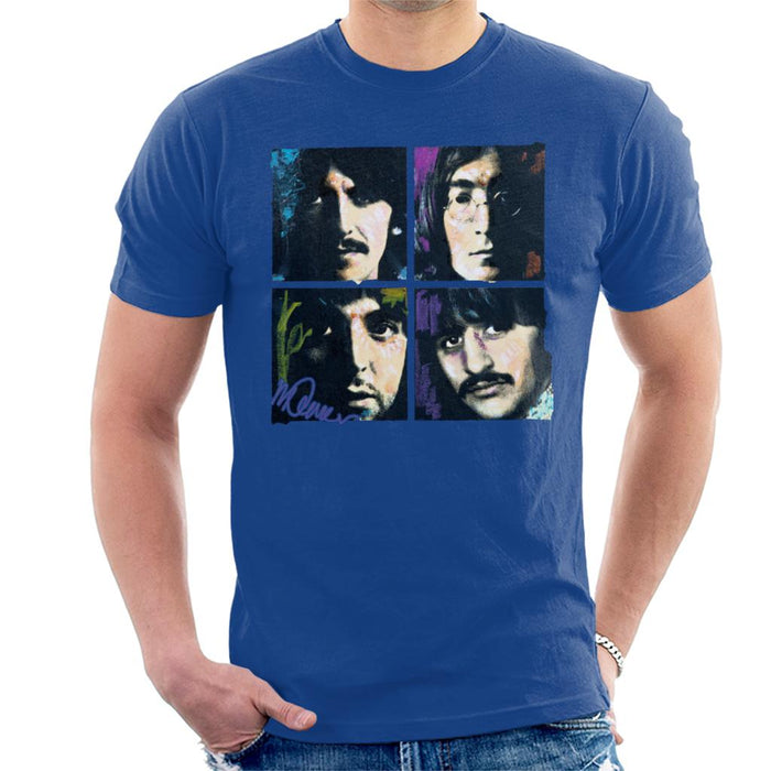 Sidney Maurer Original Portrait Of John Paul George Ringo Beatles Men's T-Shirt