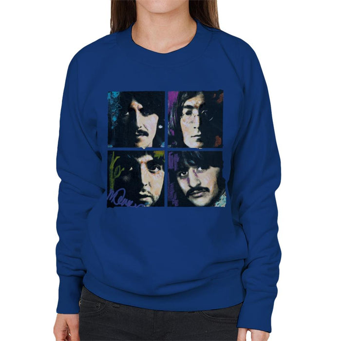Sidney Maurer Original Portrait Of John Paul George Ringo Beatles Women's Sweatshirt