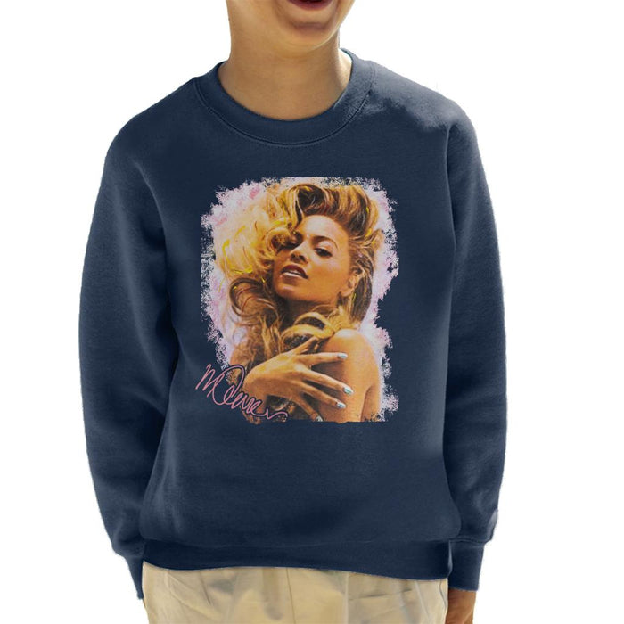 Sidney Maurer Original Portrait Of Singer Beyonce Shiny Nails Kid's Sweatshirt