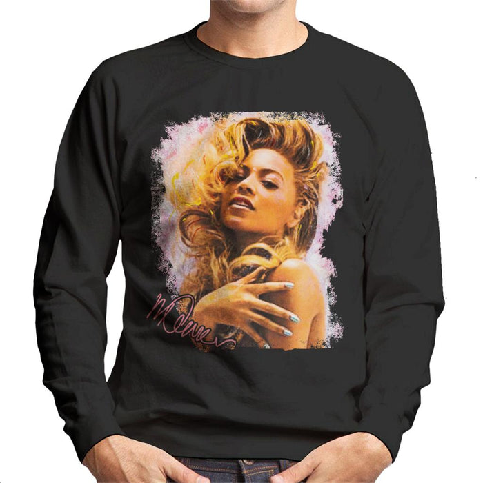 Sidney Maurer Original Portrait Of Singer Beyonce Shiny Nails Men's Sweatshirt
