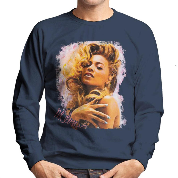 Sidney Maurer Original Portrait Of Singer Beyonce Shiny Nails Men's Sweatshirt