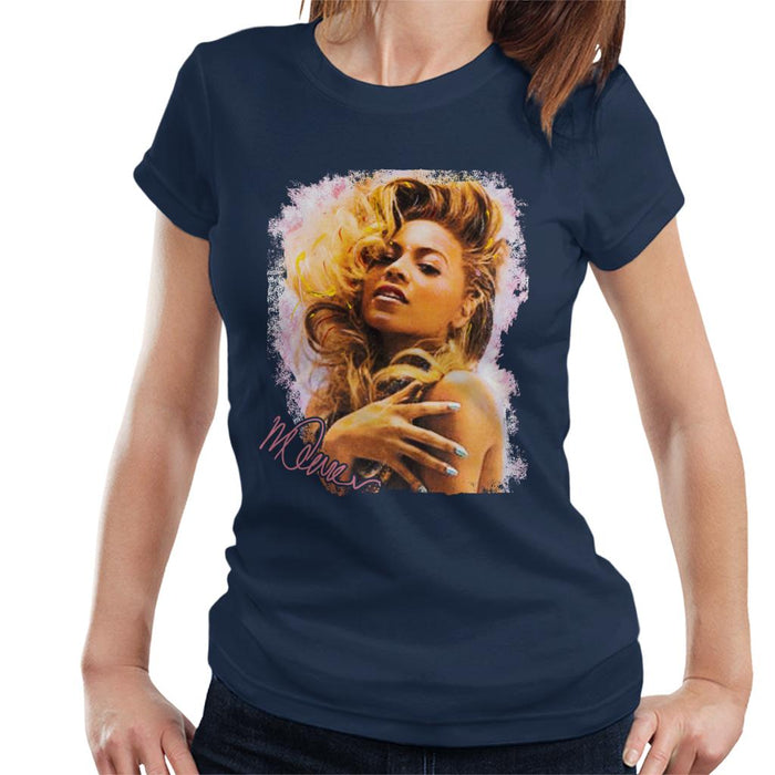 Sidney Maurer Original Portrait Of Singer Beyonce Shiny Nails Women's T-Shirt