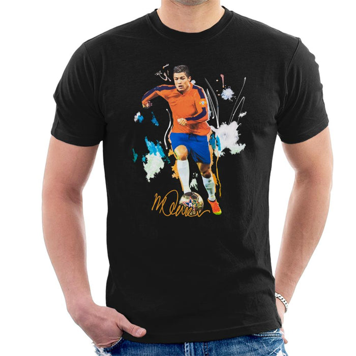 Sidney Maurer Original Portrait Of Football Star Cristiano Ronaldo Men's T-Shirt