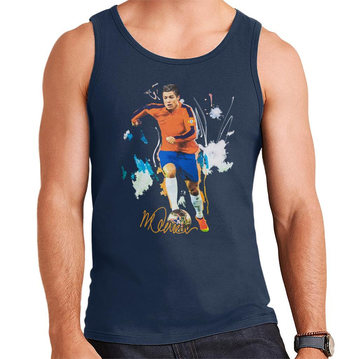 Sidney Maurer Original Portrait Of Football Star Cristiano Ronaldo Men's Vest
