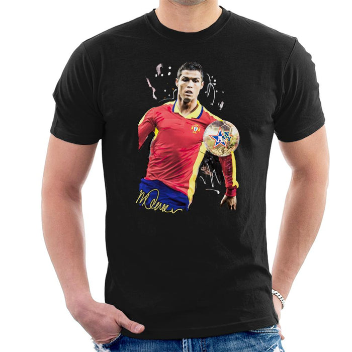 Sidney Maurer Original Portrait Of Portugal Striker Cristiano Ronaldo Men's T-Shirt
