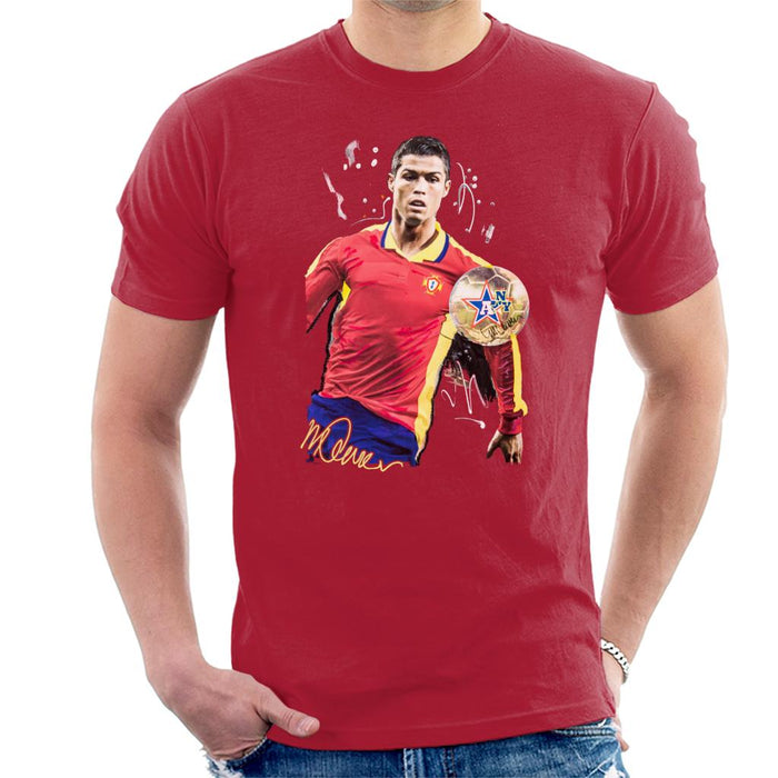 Sidney Maurer Original Portrait Of Portugal Striker Cristiano Ronaldo Men's T-Shirt