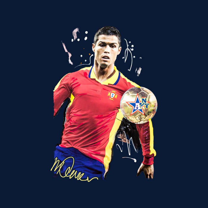 Sidney Maurer Original Portrait Of Portugal Striker Cristiano Ronaldo Kid's Sweatshirt