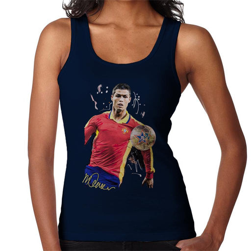 Sidney Maurer Original Portrait Of Portugal Striker Cristiano Ronaldo Women's Vest