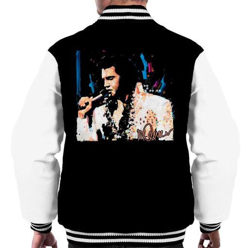 Sidney Maurer Original Portrait Of Singer Elvis Presley Men's Varsity Jacket