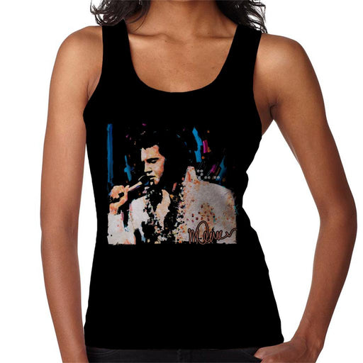 Sidney Maurer Original Portrait Of Singer Elvis Presley Women's Vest