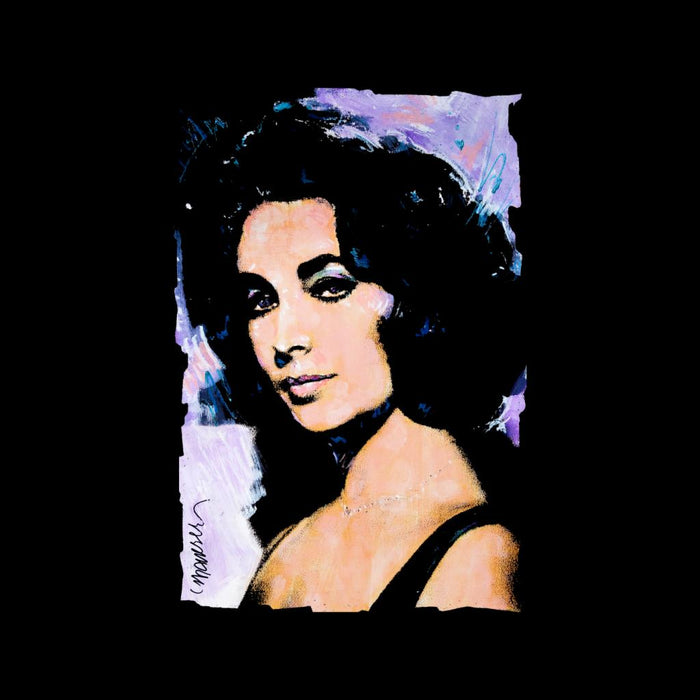 Sidney Maurer Original Portrait Of Actress Elizabeth Taylor Kid's Sweatshirt