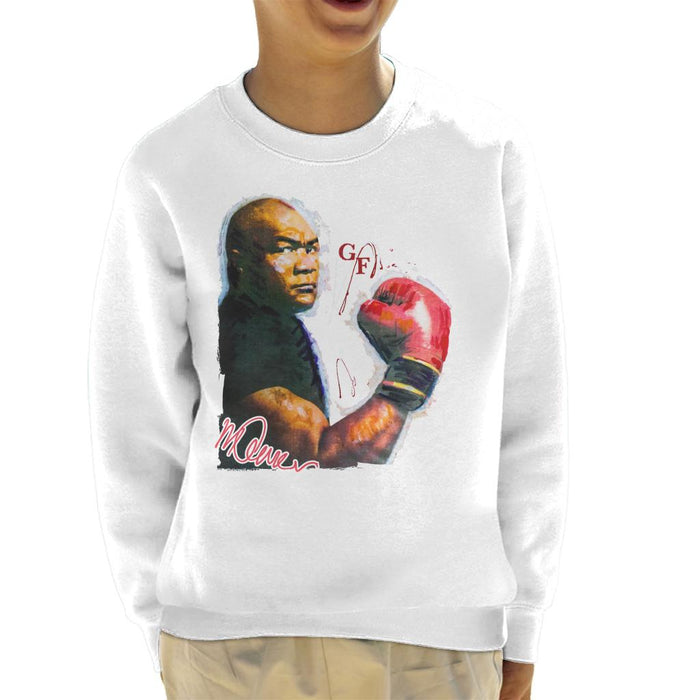 Sidney Maurer Original Portrait Of Boxer George Foreman Kid's Sweatshirt