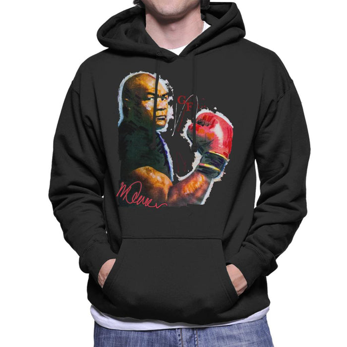 Sidney Maurer Original Portrait Of Boxer George Foreman Men's Hooded Sweatshirt