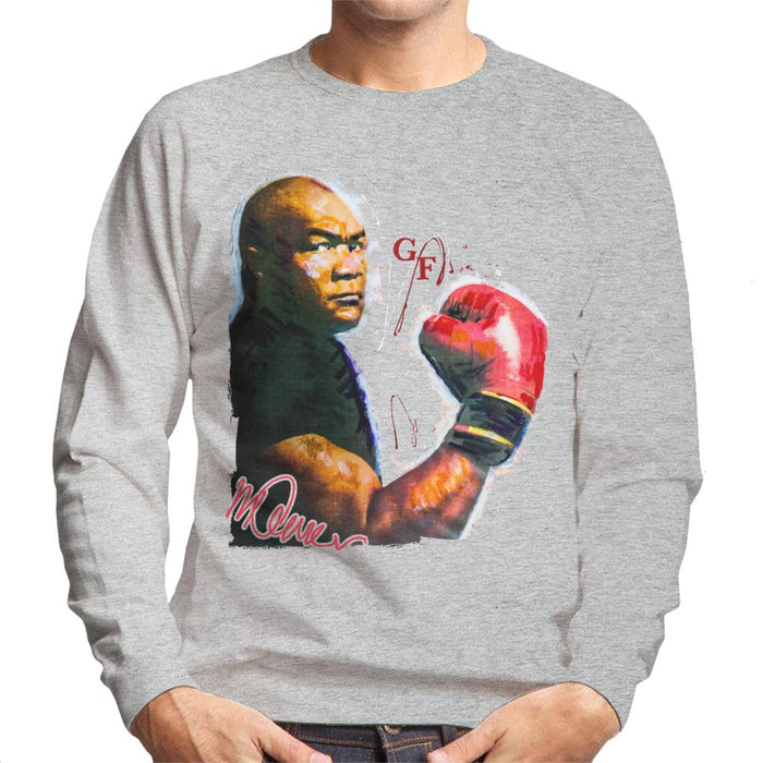 Sidney Maurer Original Portrait Of Boxer George Foreman Men's Sweatshirt