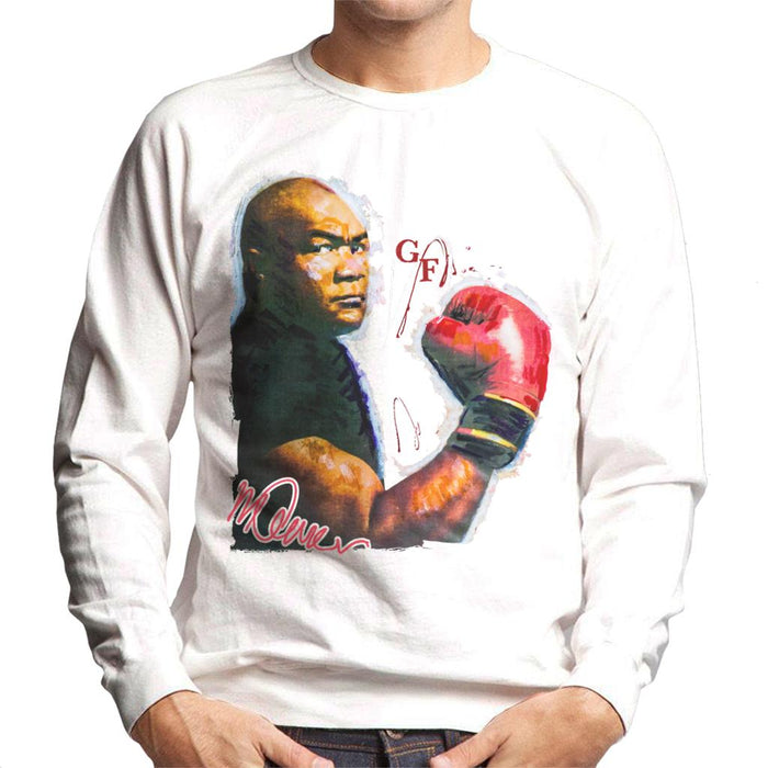 Sidney Maurer Original Portrait Of Boxer George Foreman Men's Sweatshirt