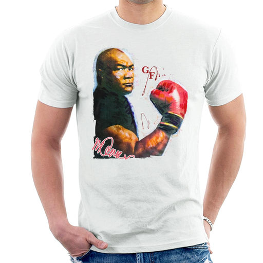 Sidney Maurer Original Portrait Of Boxer George Foreman Men's T-Shirt